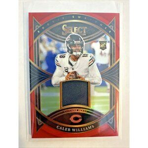 Caleb Williams RC Chicago Bears 2024 Select Rookie Swatches Jersey Card Red Priz